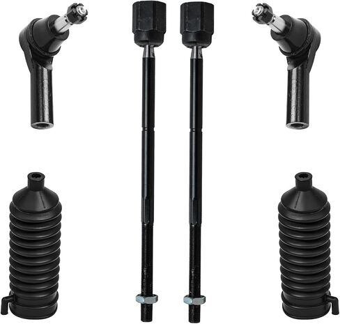 Detroit Axle - Front Tie Rod Ends Kit for 1996-2007 Ford Taurus 3.0L, 1996-2005 Mercury Sable, 4 Inner & Outer Tie Rods, 2 Boots, Replacement 1997 1998 1999 2000 2001 2002 2003 2004 in Saudi Arabia