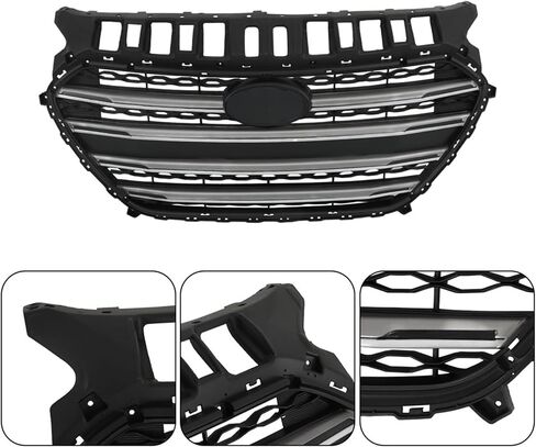 munirater Black Front Bumper Middle Grille Replacement for 2016 Elantra GT in Saudi Arabia