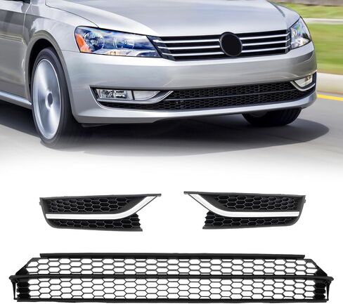 KARPAL المصد الأمامي السفلي للشبكة وغطاء خفيف للضباب متوافق مع 2012 2013 2014 2015 VW Volkswagen Passat in Saudi Arabia