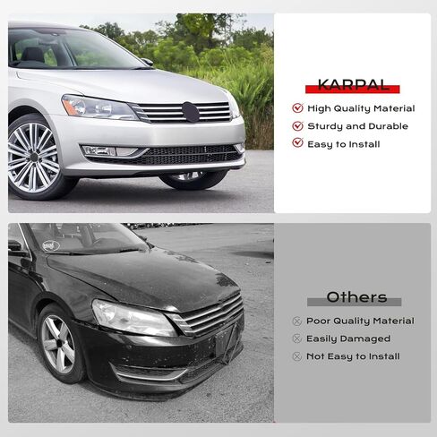 KARPAL المصد الأمامي السفلي للشبكة وغطاء خفيف للضباب متوافق مع 2012 2013 2014 2015 VW Volkswagen Passat in Saudi Arabia