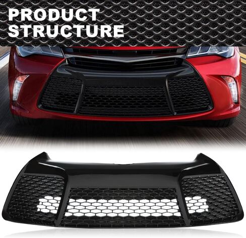 New Front Bumper Grille Compatible With 2007-2008 Toyota Yaris Sedan(4 door model) Black 5311252240,TO1036108 in Saudi Arabia