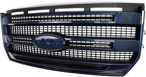 مجموعة شواية أمامية MIC متوافقة مع 2015-2017 F-150 F150 Platinum W/O فتحة الكاميرا الأمامية لاستبدال FL3Z8200MA (زخرفة من الألومنيوم الساتان المصقول) in Kuwait