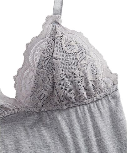Women's Sexy Floral Lace Strap Nightwear Babydoll Lingerie Dress with Thong 2 Piece in Kuwait