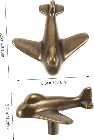 Metal Aircraft-Shaped Decorative Pull Handle for Boy Girl's Wardrobe Unique Design Elegant Finish for Dressers and Cabinets Easy Installation in Saudi Arabia