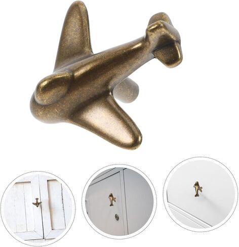 Metal Aircraft-Shaped Decorative Pull Handle for Boy Girl's Wardrobe Unique Design Elegant Finish for Dressers and Cabinets Easy Installation in Saudi Arabia