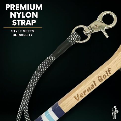 Golf Brush Made from Hickory Wood, Golf Club Groove Cleaner with Secure Clip Attachment for Bags and Carts - Golf Gifts for Men in Saudi Arabia