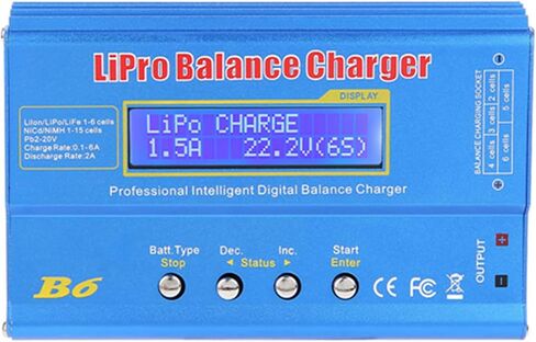 شاحن Fafeicy RC، شاحن توازن Lipo B6 80W مفرغ شاحن توازن LCD رقمي، شاحن توازن RC مناسب لبطارية LLiPo NiMH RC (بدون قابس) in Saudi Arabia