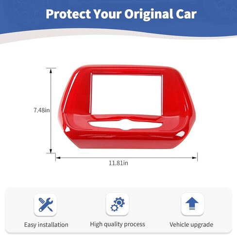 RT-TCZ for Camaro Radio 7" Display Screen Trim Cover for Chevy Camaro 2017 up Black ABS Carbon Fiber Interior Accessories (7" Display Screen Version) in Saudi Arabia