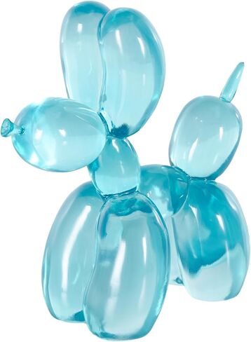 Deco 79 Resin Dog Decorative Sculpture Tinted Balloon Home Decor Statue, Accent Figurine 10" x 5" x 10", Light Blue in Saudi Arabia