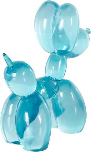 Deco 79 Resin Dog Decorative Sculpture Tinted Balloon Home Decor Statue, Accent Figurine 10" x 5" x 10", Light Blue in Saudi Arabia