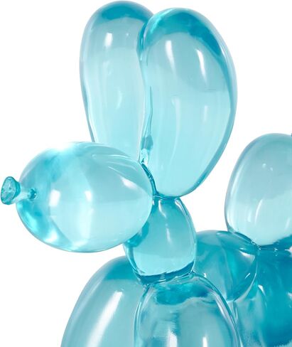Deco 79 Resin Dog Decorative Sculpture Tinted Balloon Home Decor Statue, Accent Figurine 10" x 5" x 10", Light Blue in Saudi Arabia