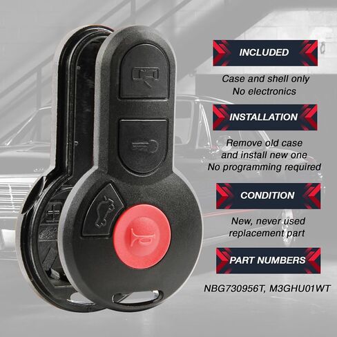حافظة ووسادة عن بعد للدخول بدون مفتاح من Key Fob تناسب شركة VW Volkswagen 1998 Beetle / 1997-2002 Golf / 1994-1999 Jetta / 1997-1998 Passat (M3GHU01WT، NBG730956T) in Saudi Arabia