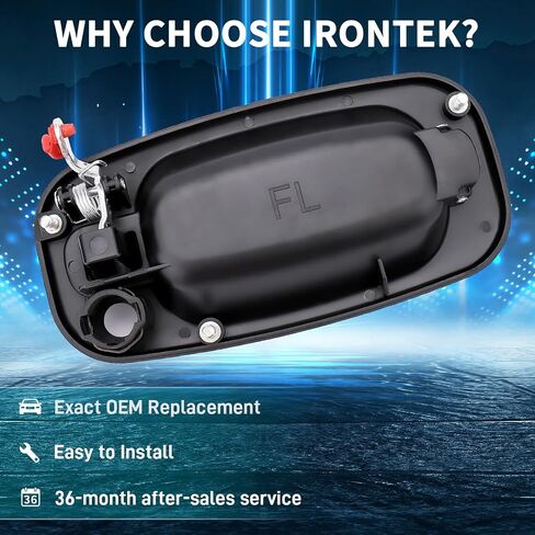 IRONTEK زوج واحد من مقبض الباب الخارجي الأمامي متوافق مع كاديلاك 2002-2006 إسكاليد، 2002-2006 لسيارة شيفروليه أفالانش/سيلفرادو/سوبربان/تاهو، لسيارة جي إم سي سييرا/يوكون XL 15034985 77261 in Saudi Arabia