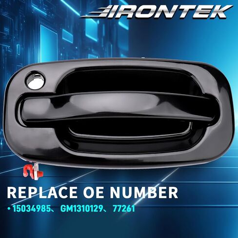 IRONTEK زوج واحد من مقبض الباب الخارجي الأمامي متوافق مع كاديلاك 2002-2006 إسكاليد، 2002-2006 لسيارة شيفروليه أفالانش/سيلفرادو/سوبربان/تاهو، لسيارة جي إم سي سييرا/يوكون XL 15034985 77261 in Saudi Arabia
