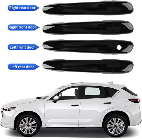 غطاء مقبض باب السيارة لمازدا CX-5 2013-2025، CX-3 2016-2021، CX-9 2016-2023، مازدا 3 2010-2018، مازدا 6 2009-2021 ملحقات خارجية للسيارات أغطية حماية للمقبض 【لا يوجد 2 فتحات دخول ذكية】 in Kuwait