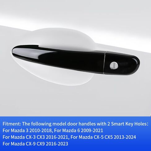 غطاء مقبض باب السيارة لمازدا CX-5 2013-2025، CX-3 2016-2021، CX-9 2016-2023، مازدا 3 2010-2018، مازدا 6 2009-2021 ملحقات خارجية للسيارات أغطية حماية للمقبض 【لا يوجد 2 فتحات دخول ذكية】 in Kuwait