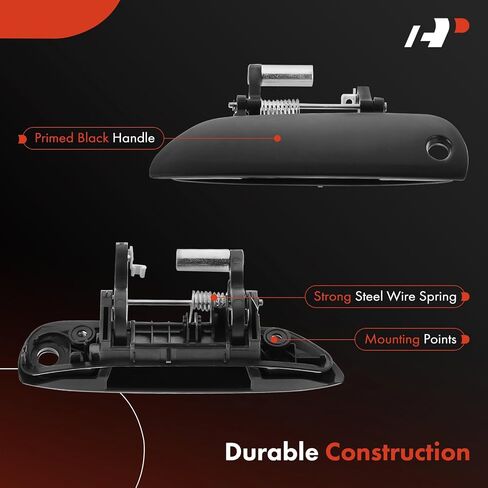 A-Premium Front Left Driver Side Exterior Door Handle with Keyhole Compatible with Honda Fit 2009 2010 2011 2012 2013, Primed Black, Replace# 72180-TF0-013Z, 72180-TK6-A01ZE in Saudi Arabia