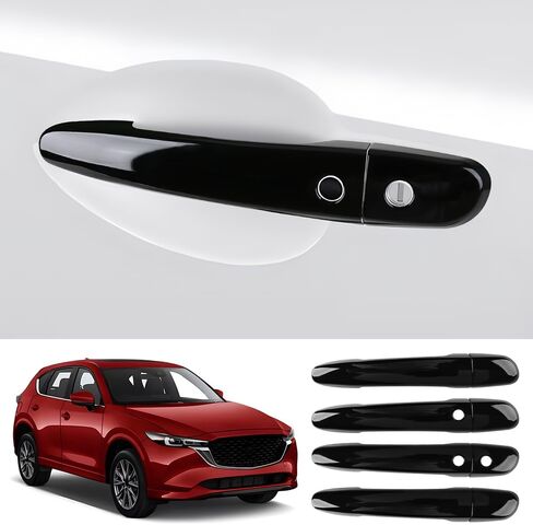 غطاء مقبض باب السيارة لمازدا CX-5 2013-2025، CX-3 2016-2021، CX-9 2016-2023، مازدا 3 2010-2018، مازدا 6 2009-2021 ملحقات خارجية للسيارات أغطية حماية للمقبض 【لا يوجد 2 فتحات دخول ذكية】 in Saudi Arabia
