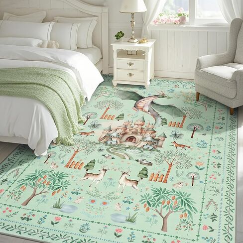 nesrt Fantasy Dragon Runner Rugs for Hallway Entryway 2x6ft Washable, Black Animal Print Kitchen Rug Runners Non Slip, Woodland Forest Floor Carpets for Kid Bedroom Bathroom Decor in Saudi Arabia