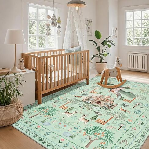 nesrt Fantasy Dragon Runner Rugs for Hallway Entryway 2x6ft Washable, Black Animal Print Kitchen Rug Runners Non Slip, Woodland Forest Floor Carpets for Kid Bedroom Bathroom Decor in Saudi Arabia