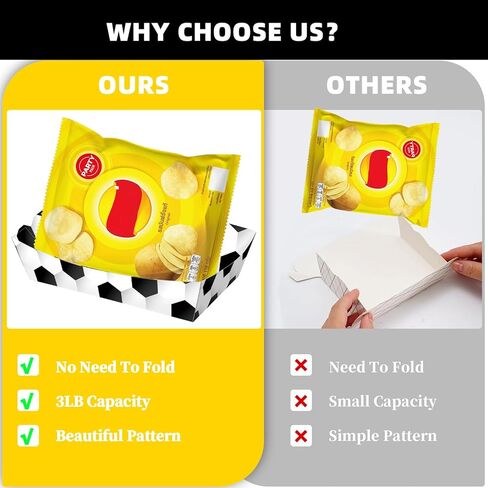 No Folding Required 50 Pack 3Lb Soccer Paper Food Trays Soccer Party Supplies Large Paper Food Trays with Disposable for Soccer party Hot Dog Popcorn Nacho Snack in Kuwait