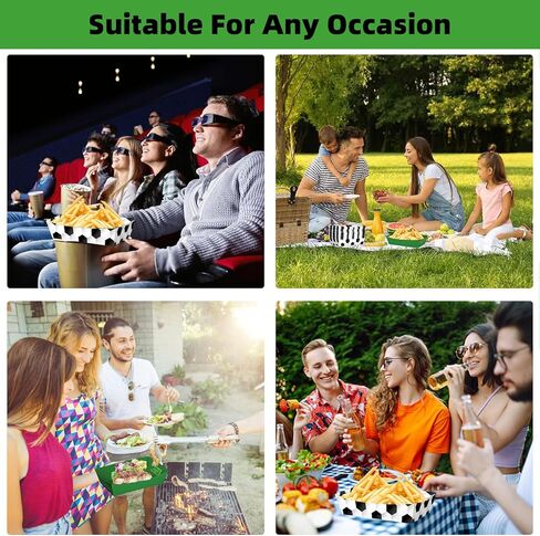 No Folding Required 50 Pack 3Lb Soccer Paper Food Trays Soccer Party Supplies Large Paper Food Trays with Disposable for Soccer party Hot Dog Popcorn Nacho Snack in Kuwait