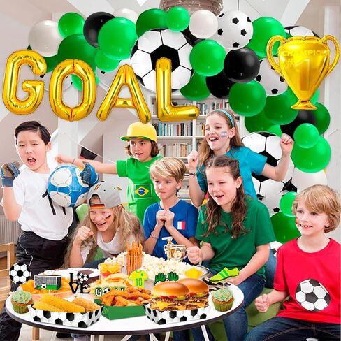 No Folding Required 50 Pack 3Lb Soccer Paper Food Trays Soccer Party Supplies Large Paper Food Trays with Disposable for Soccer party Hot Dog Popcorn Nacho Snack in Kuwait