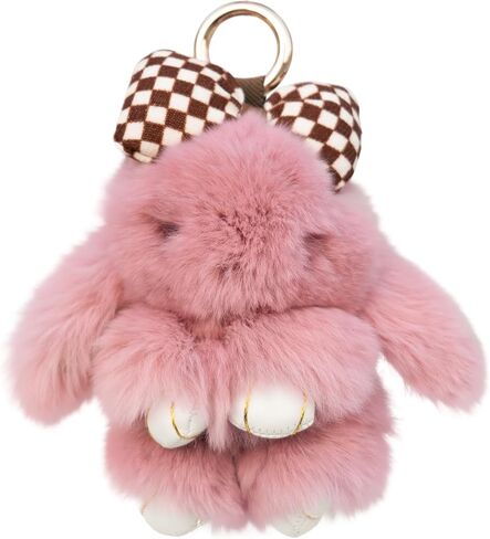 Cute Bunnylulu Keychain for Woman: Kawaii Bunny Plush Keychain Fuffy Key Chains in Saudi Arabia