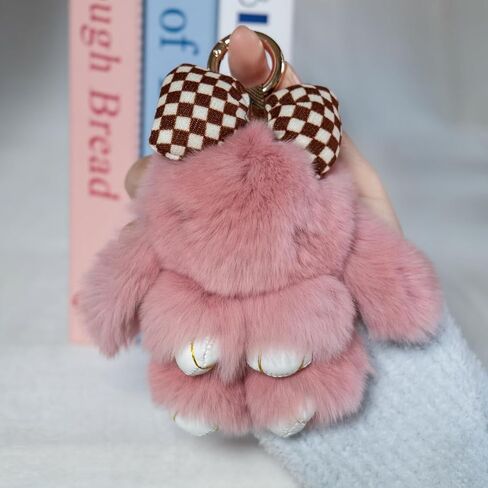 Cute Bunnylulu Keychain for Woman: Kawaii Bunny Plush Keychain Fuffy Key Chains in Saudi Arabia