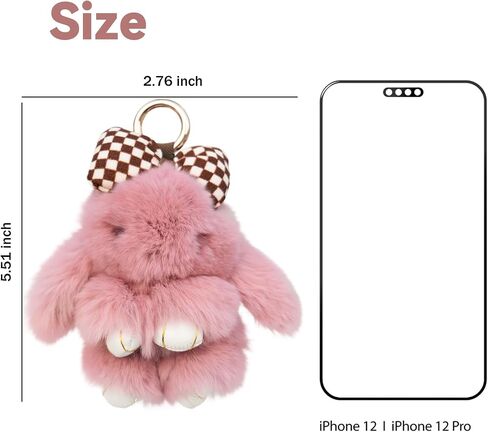 Cute Bunnylulu Keychain for Woman: Kawaii Bunny Plush Keychain Fuffy Key Chains in Saudi Arabia