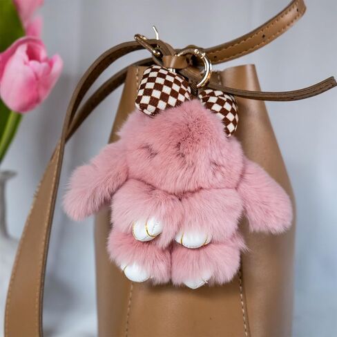 Cute Bunnylulu Keychain for Woman: Kawaii Bunny Plush Keychain Fuffy Key Chains in Saudi Arabia
