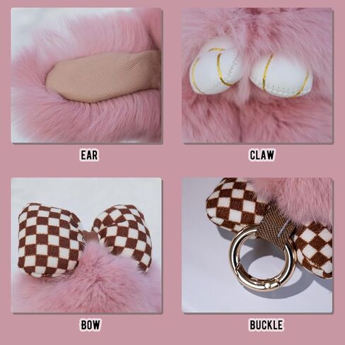 Cute Bunnylulu Keychain for Woman: Kawaii Bunny Plush Keychain Fuffy Key Chains in Saudi Arabia