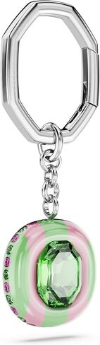 Swarovski Dulcis key ring, Octagon cut, Multicolored, Rhodium finish in Saudi Arabia