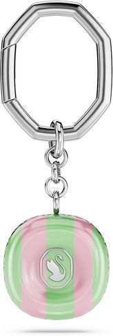 Swarovski Dulcis key ring, Octagon cut, Multicolored, Rhodium finish in Saudi Arabia