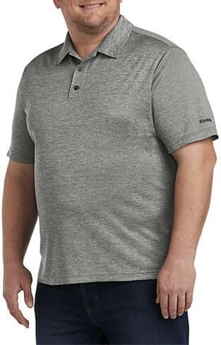 Reebok Big and Tall Speedwick Performance Heather Polo Grey Heather 7XL in Saudi Arabia