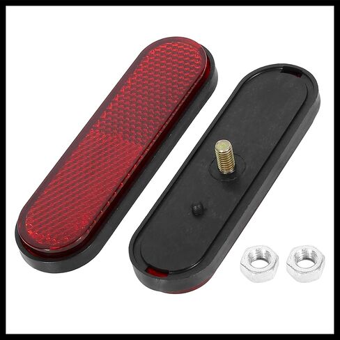 Pair M6x1.0 Red Oval Universal Screw Mount Reflective Warning Reflector for Motorcycle Bike Durable Material in Saudi Arabia