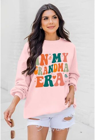 الجدة بلوزات للنساء في عصر جدتي البلوز الجدة Crewneck هدايا للجدات البلوز القمصان in Kuwait
