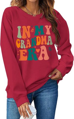الجدة بلوزات للنساء في عصر جدتي البلوز الجدة Crewneck هدايا للجدات البلوز القمصان in Kuwait