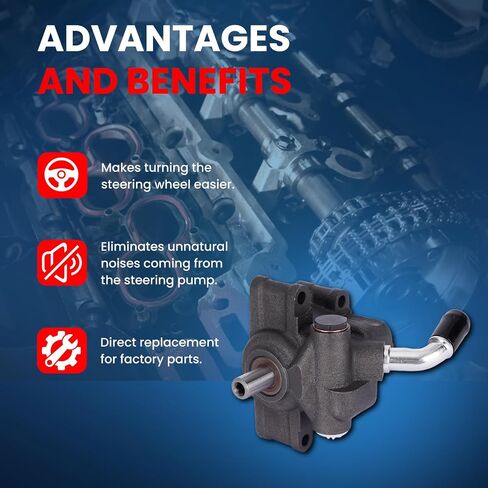 مضخة توجيه كهربائية MOCA 20-372 متوافقة مع 2008-2010 لسيارة Ford F-250 Super Duty Lariat 6.8L، 2008-2010 لسيارة Ford F-550 Super Duty XL 6.8L، 2008-2009 لسيارة Ford F-250 Super Duty FX4 6.8L in Saudi Arabia