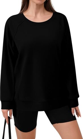 Women's Long Sleeve Crew Neck Workout Sweatshirts Loose Casual High Low Tunic Pullover Tops 2025 Fall Clothes in Saudi Arabia