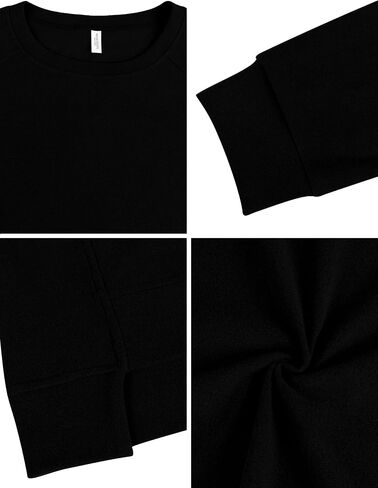 Women's Long Sleeve Crew Neck Workout Sweatshirts Loose Casual High Low Tunic Pullover Tops 2025 Fall Clothes in Saudi Arabia