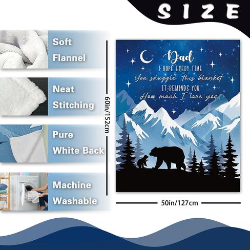 هدايا Dog Dad Dad for Men Flannel رمي بطانية ، هدايا أعياد الميلاد لمالكي عشاق الكلاب ، أفضل الكلب أبي أفكار على الإطلاق in Kuwait
