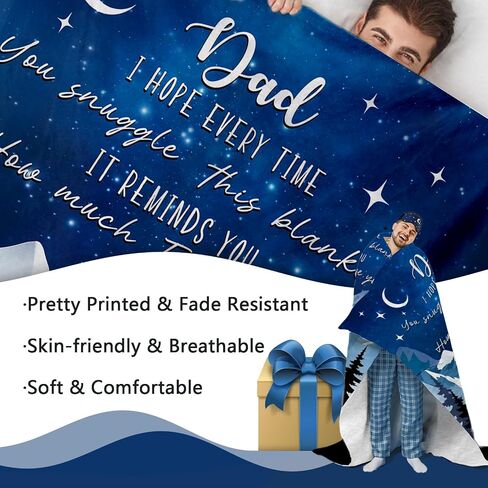 هدايا Dog Dad Dad for Men Flannel رمي بطانية ، هدايا أعياد الميلاد لمالكي عشاق الكلاب ، أفضل الكلب أبي أفكار على الإطلاق in Kuwait