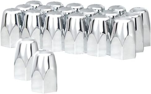 UNITED PACIFIC 10084 Wheel Lug Nut Cover Set, 1.5" x 2 3/4", Chrome, Plastic, Tall, Push-On Style in Saudi Arabia