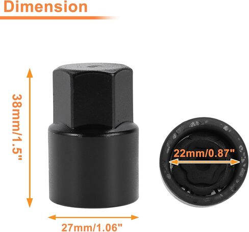 A Wheel Lock Lug Nut for Toyota for Lexus Anti-Theft Wheel Locking Nut Key Socket Removal Tool 1 Pc in Saudi Arabia
