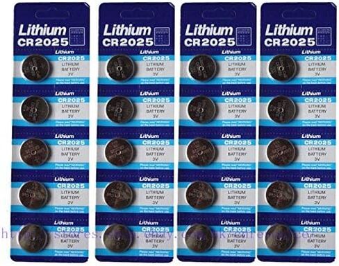 Generic Cr2025 Br2025 2025 3V Lithium Batteries 20 Pcs 4 Cards FBA in Saudi Arabia