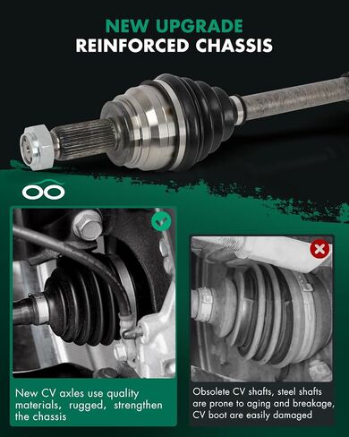 SCITOO Front Left Right CV Axle Shaft Assembly Fit for BMW X5 X6 3.0L,X5 4.4L 4.8L,X6 4.4L 2007 2008 2009 2010 2011 2012 2013 2014 2015 2016 2017 2018 31607545126,66-9319,60-9319 FWD 2PCS in Saudi Arabia
