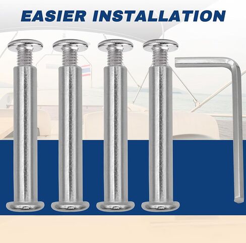 2 Pack OEM 001177 005362 Top Connector Bracket Mounting Bolt - Compatible with Bennington SS Bimini - 304 Stainless Steel with Hex Wrench - for Bennington Pontoon Accessories & Boat Parts in Kuwait