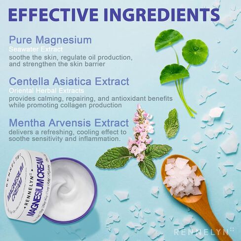 Magnesium Cream Leg Cramps: Soothing Lotion with Magnesium Glycinate, Malate, & Chloride in Saudi Arabia