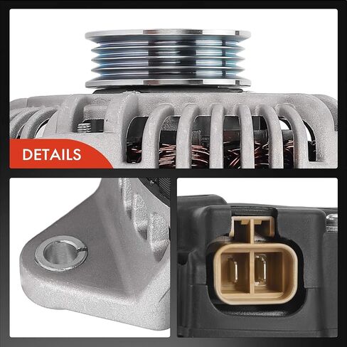A-Premium Alternator Compatible with Kia Sephia 1998-2001, Spectra 2000-2004, 1.8L, 12V 70A 4-Groove Pulley Clockwise, Replace# OK2A218300, RK2AA18300U in Saudi Arabia